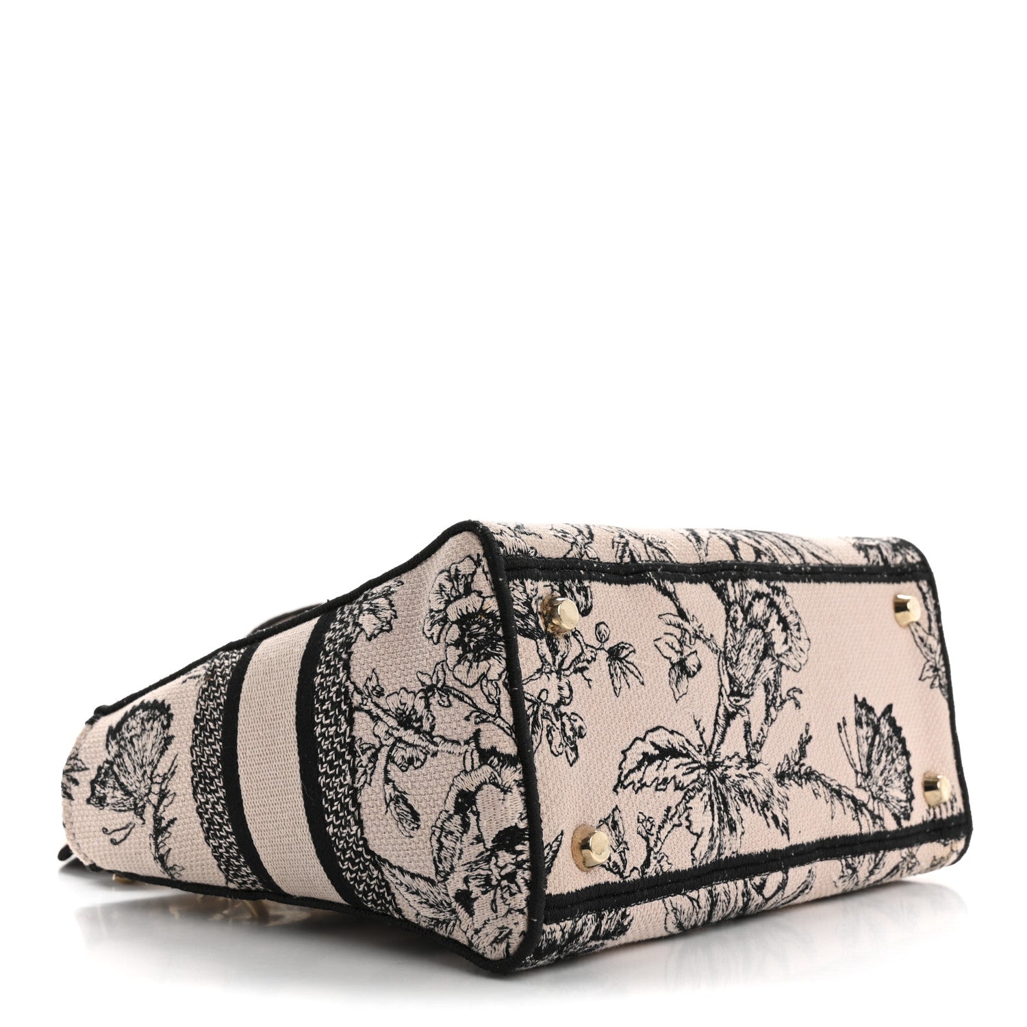 Canvas Embroidered Jardin Botanique Medium Lady D-Lite Light Pink Black
