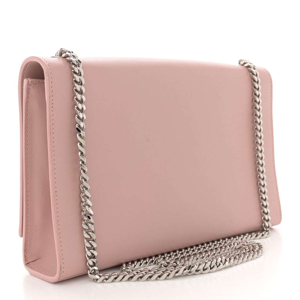 Smooth Calfskin Medium Classic Monogram Kate Tassel Satchel Pink