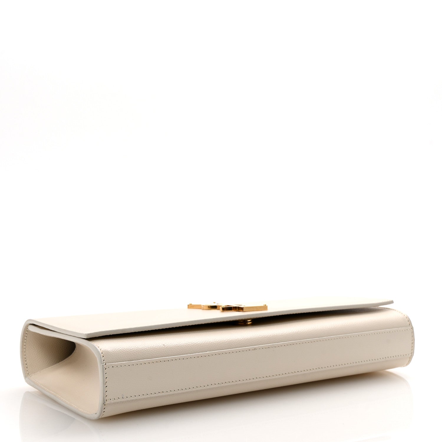 Grain De Poudre Classic Monogram Cassandre Clutch Dove White