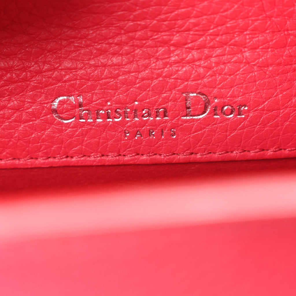 Grained Calfskin Bar Tote Coquelicot