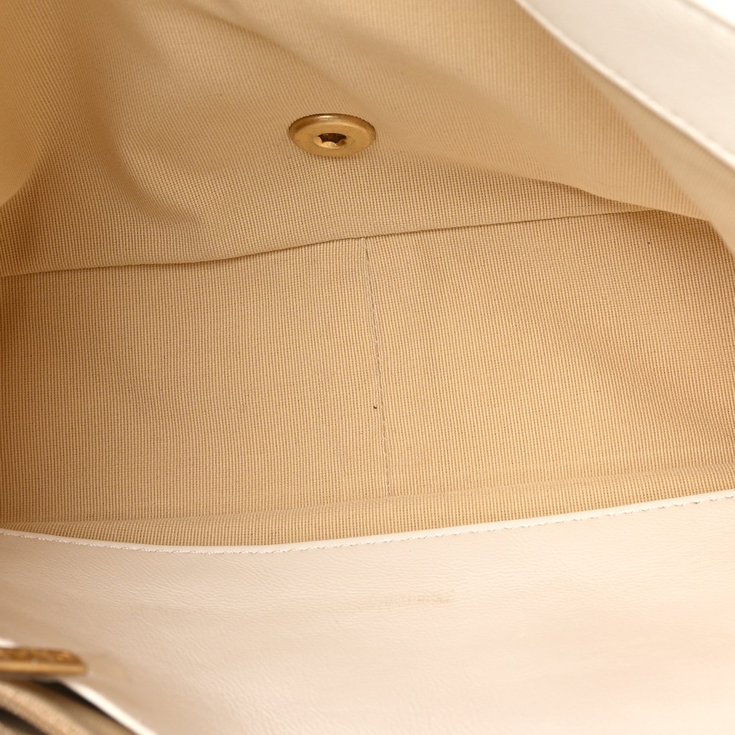 Lambskin Quilted Large CC Funky Town Flap White