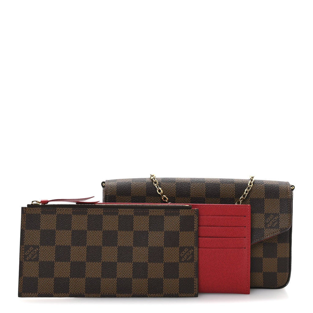 Damier Ebene Pochette Felicie Chain Wallet