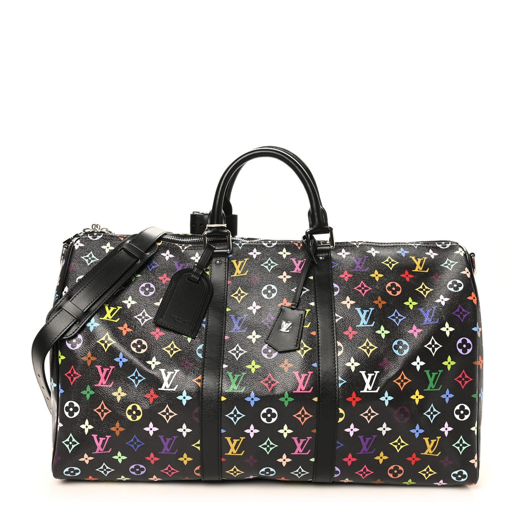 LV X TM Monogram Multicolor Keepall Bandouliere 50 Black