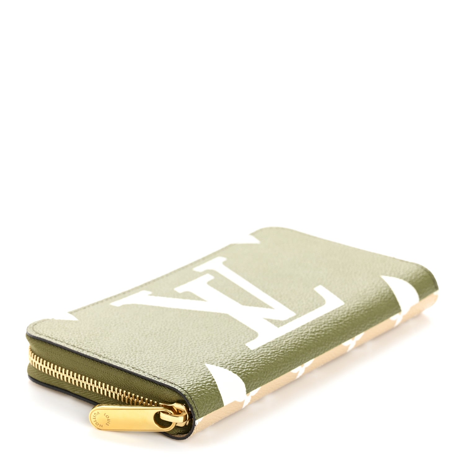 Monogram Giant Zippy Wallet Kaki White