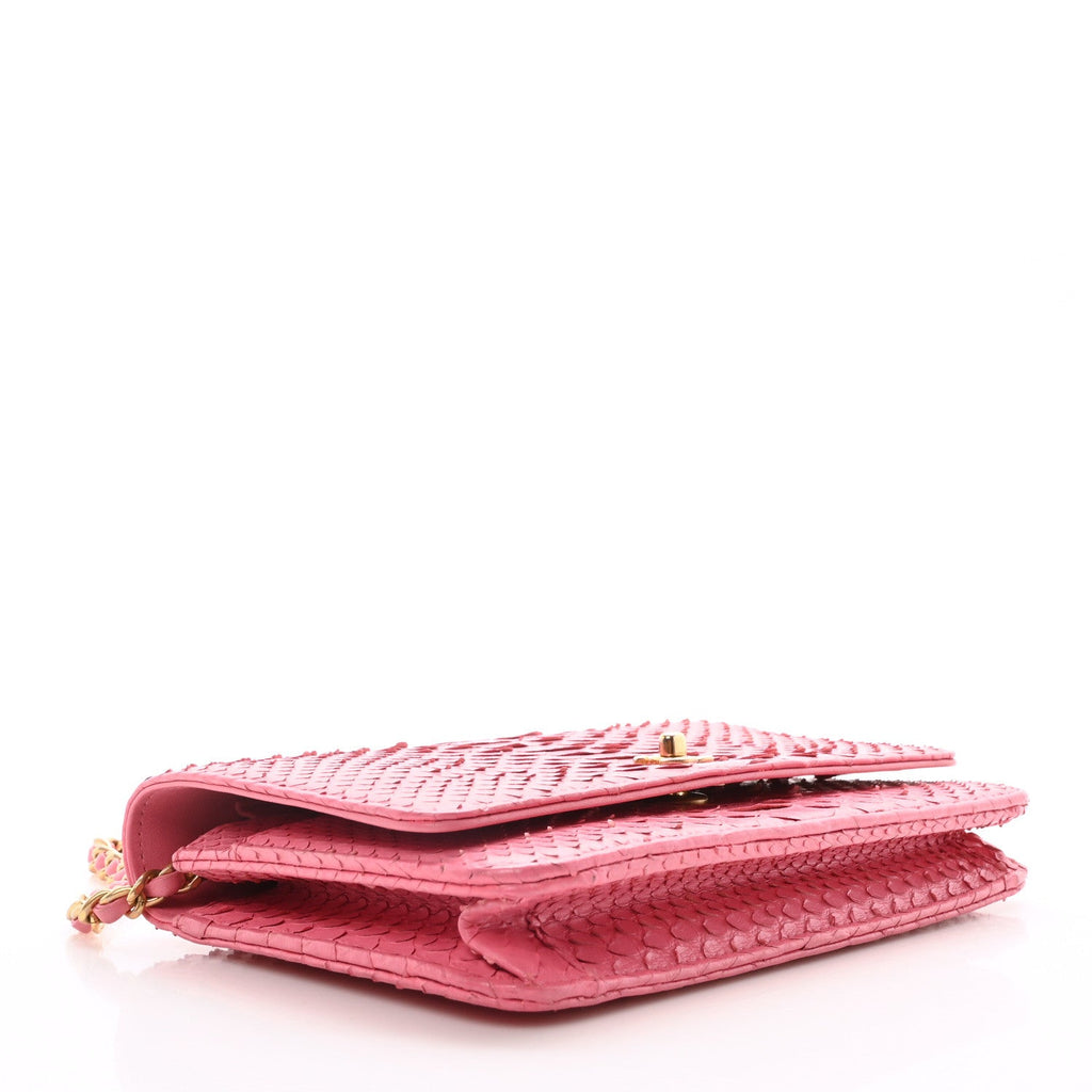Snakeskin Wallet On Chain WOC Pink