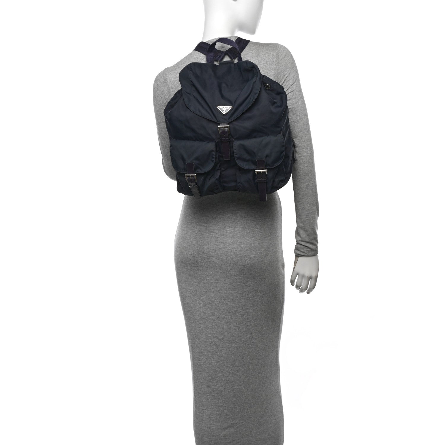 Tessuto Nylon Saffiano Medium Backpack Purple