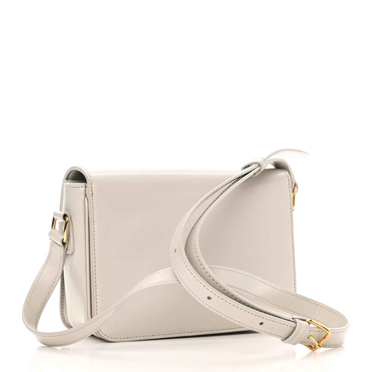 Shiny Calfskin Teen Triomphe Chalk