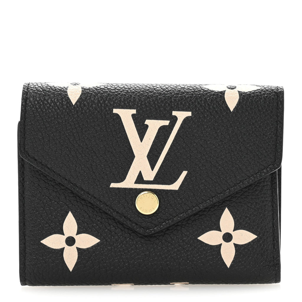 Empreinte Monogram Giant Victorine Wallet Black Beige