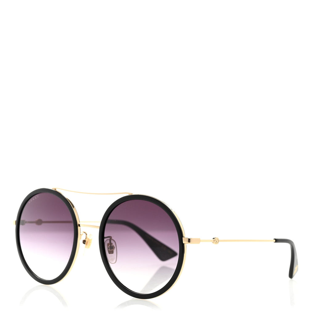 Metal Round Frame Sunglasses GG0061S Black