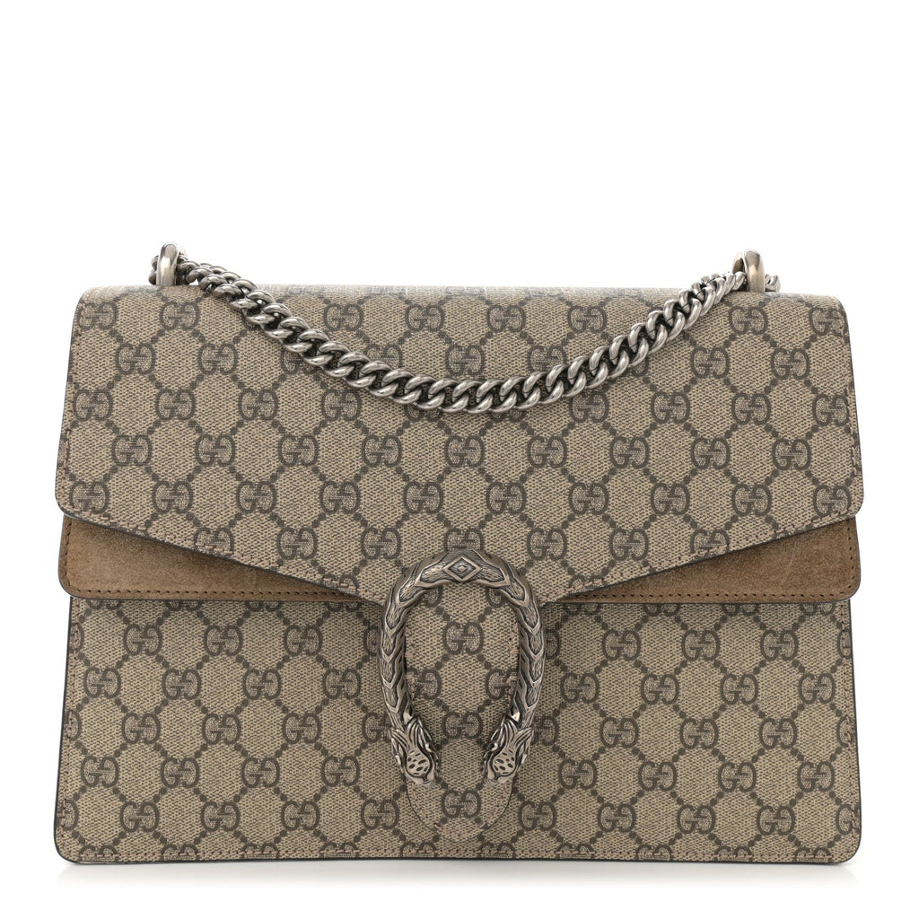 GG Supreme Monogram Medium Dionysus Shoulder Bag Taupe