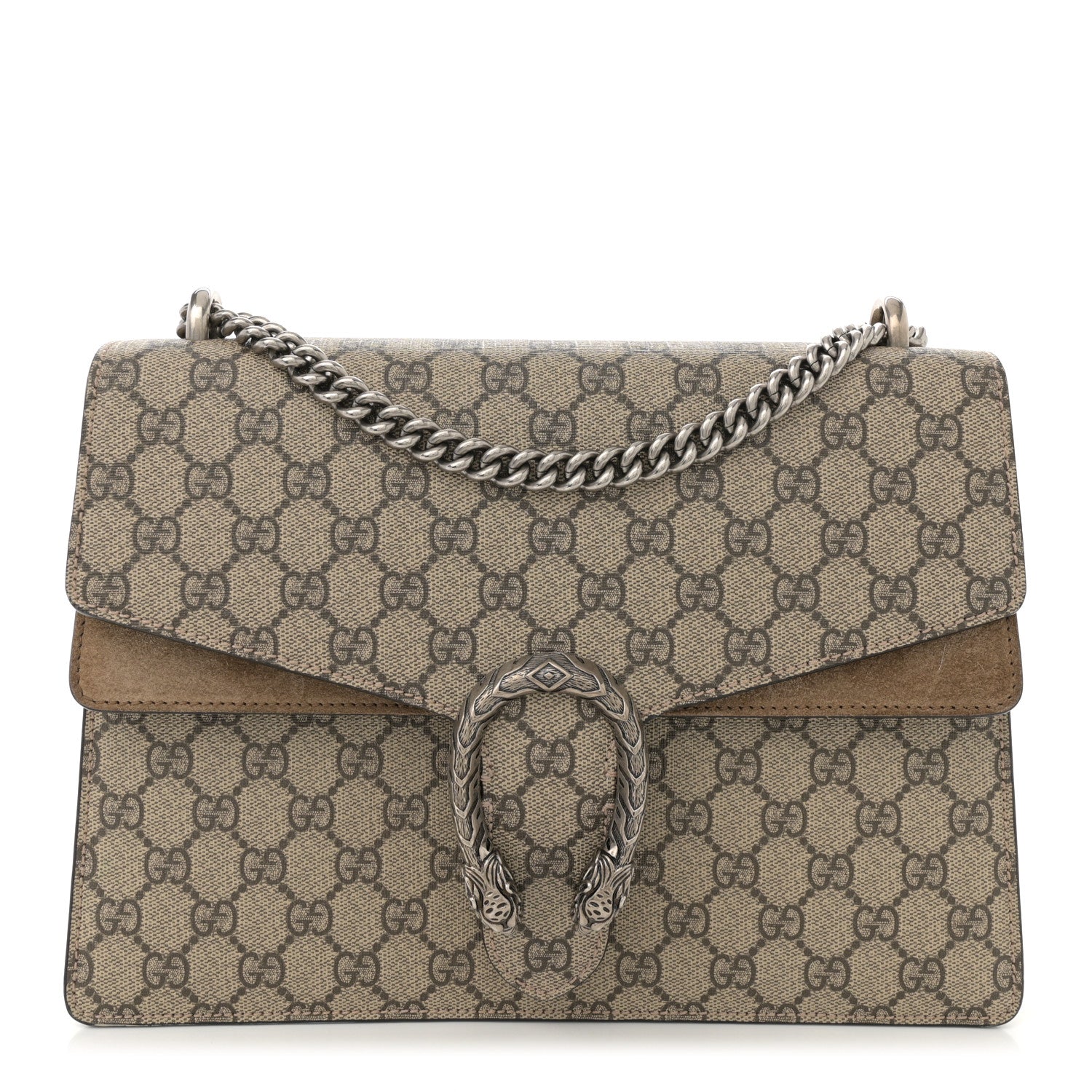GG Supreme Monogram Medium Dionysus Shoulder Bag Taupe