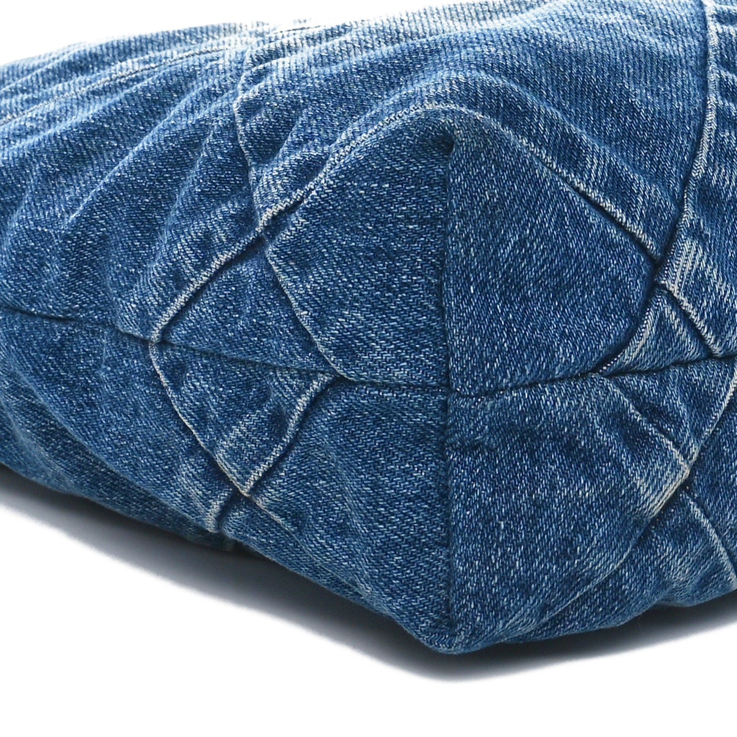Denim Quilted Small Chanel 22 Blue