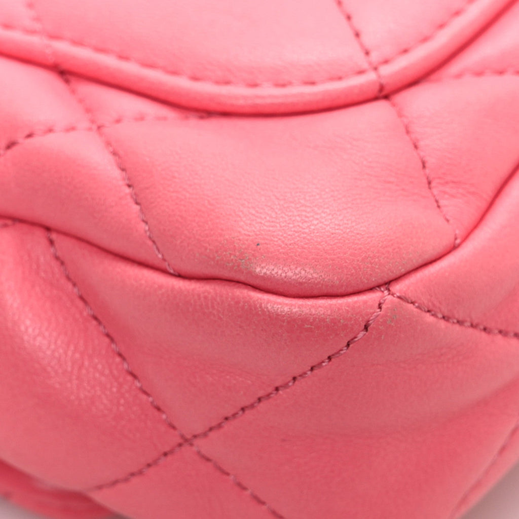 Lambskin Quilted Mini Funky Town Flap Pink