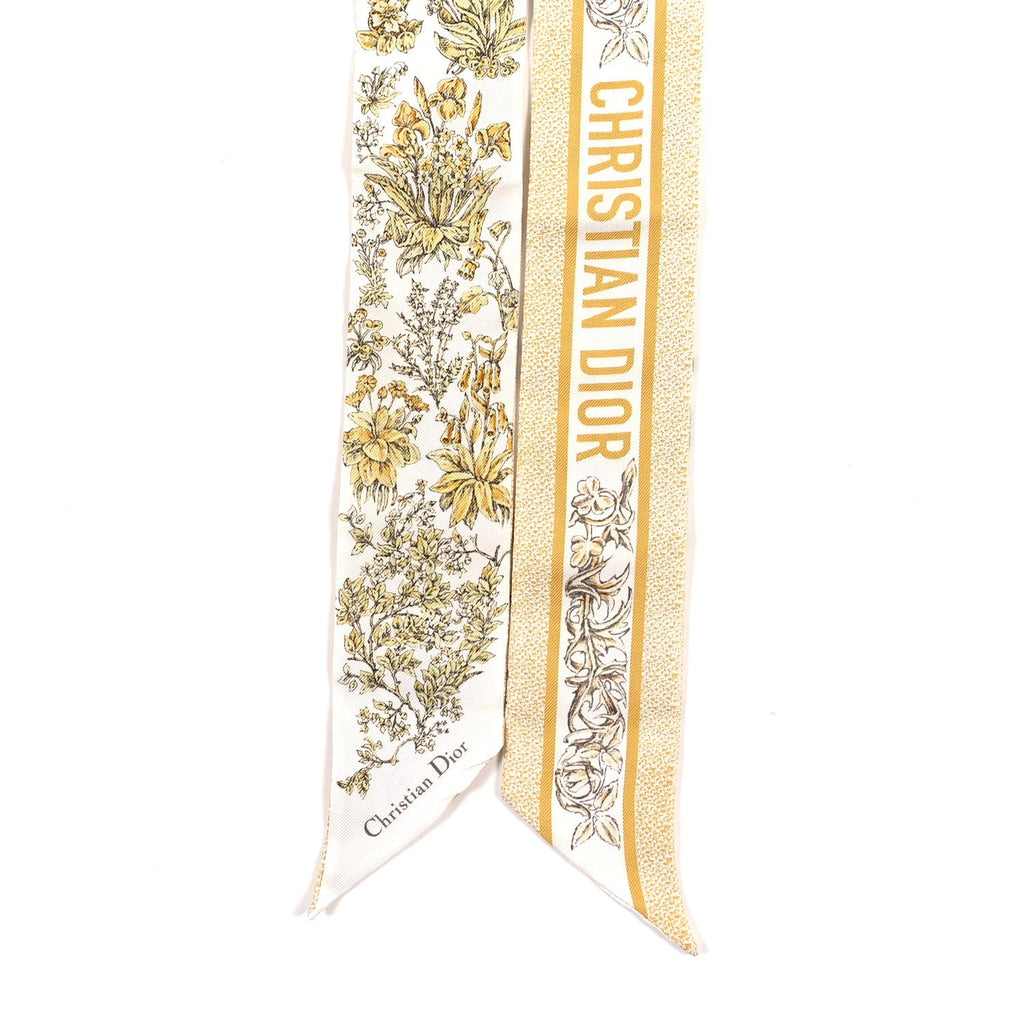 Silk Floral Mitzah Scarf Yellow