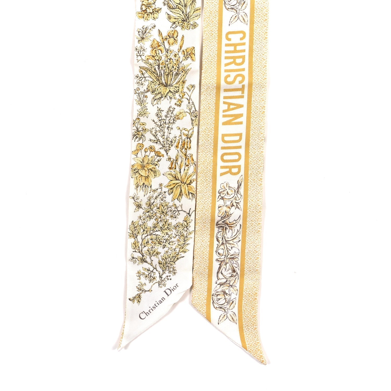 Silk Floral Mitzah Scarf Yellow