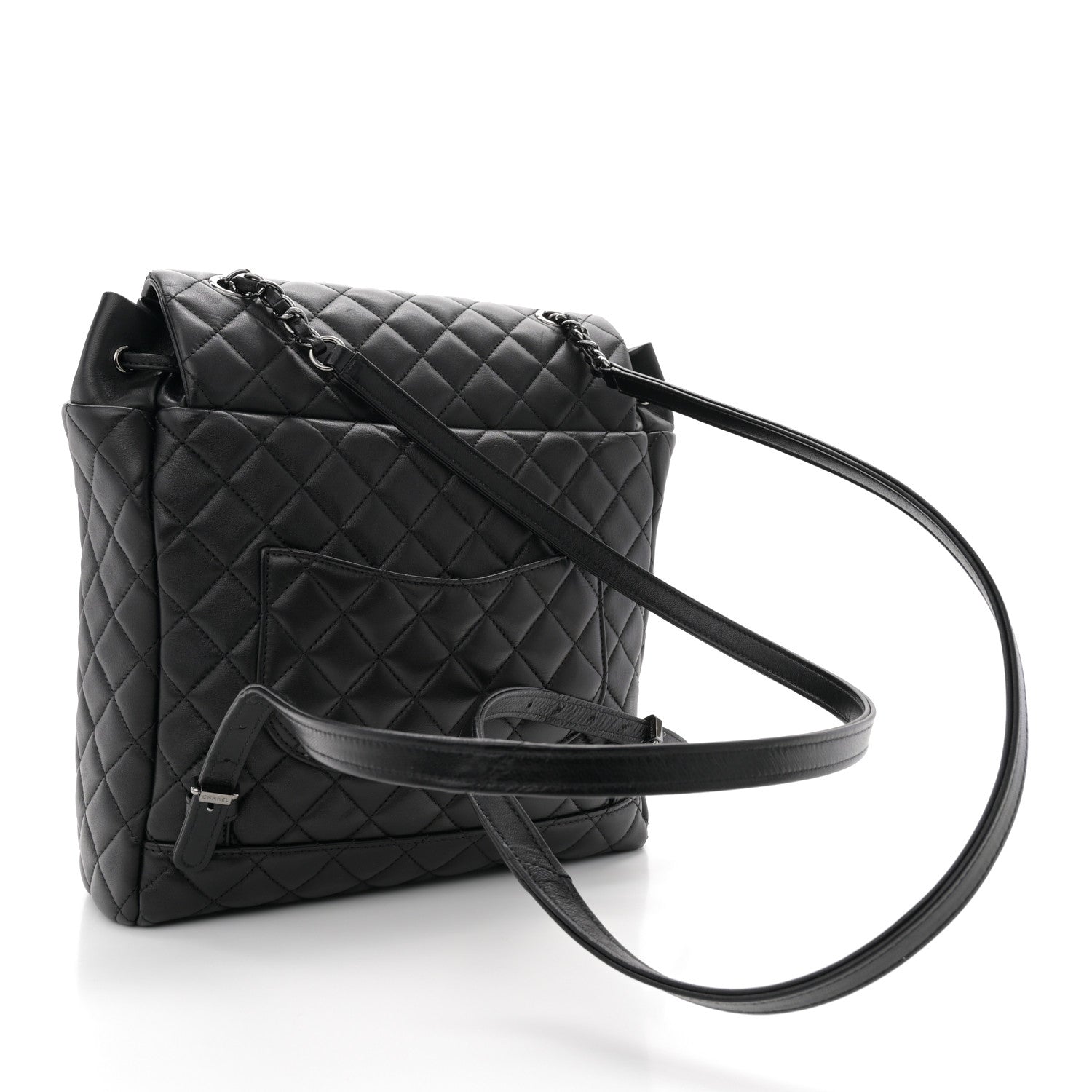 Lambskin Quilted Large Urban Spirit Backpack Black