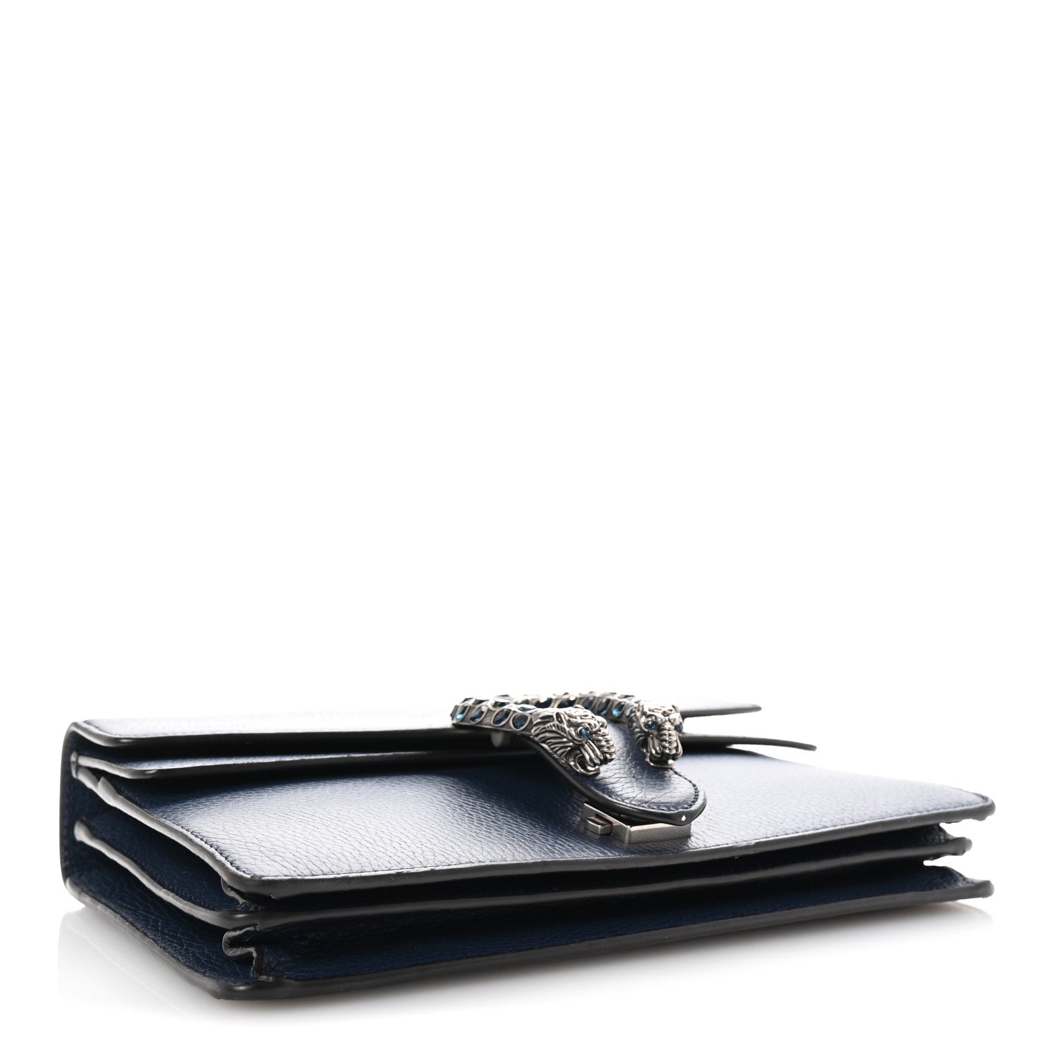 Pebbled Calfskin Small Dionysus Shoulder Bag Blue Agata