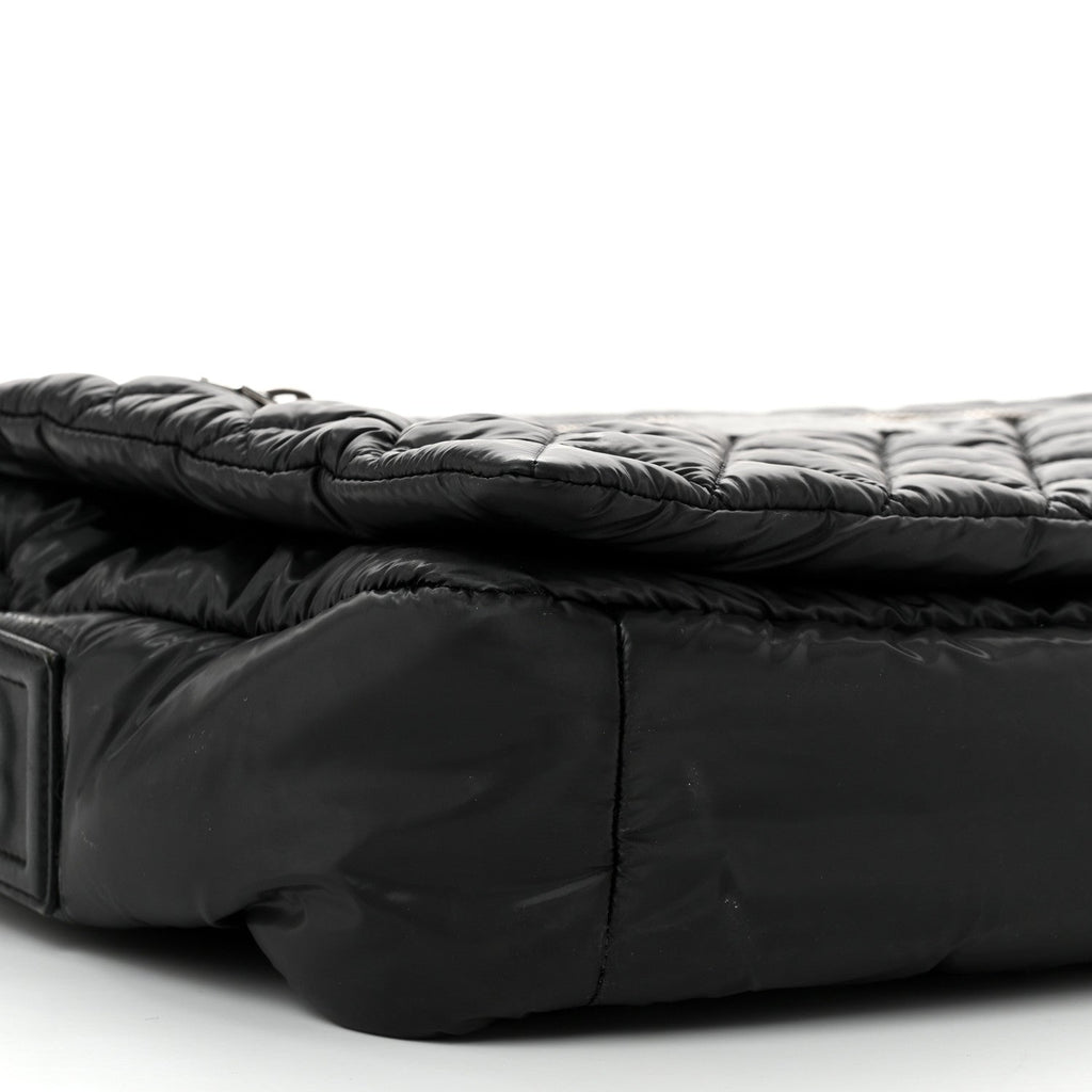 Nylon Coco Cocoon Messenger Bag Black