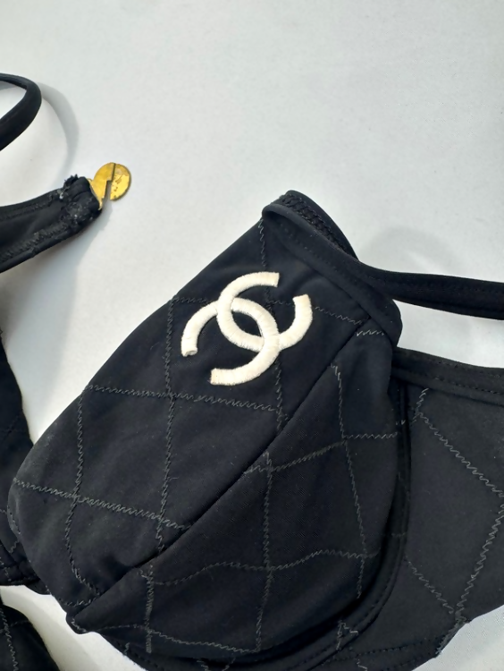 Chanel Vintage Cruise 1994 Logo-Documented Bikini