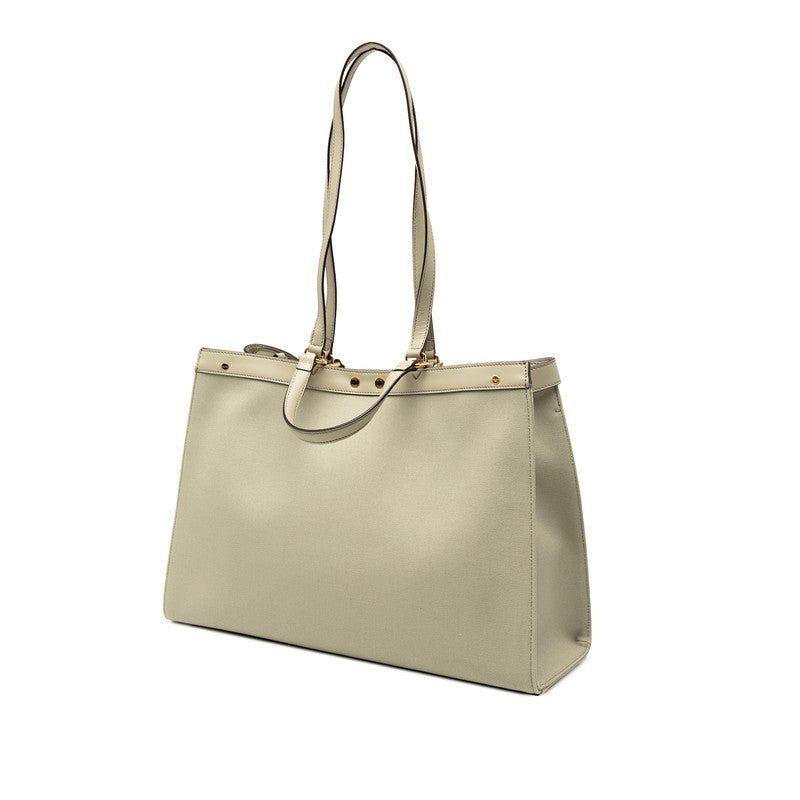Fendi Ecktote Zucca Canvas Leather 2way Bag