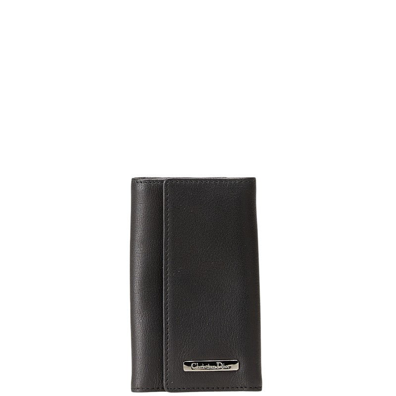 Dior Logo Plate Leather Key Case