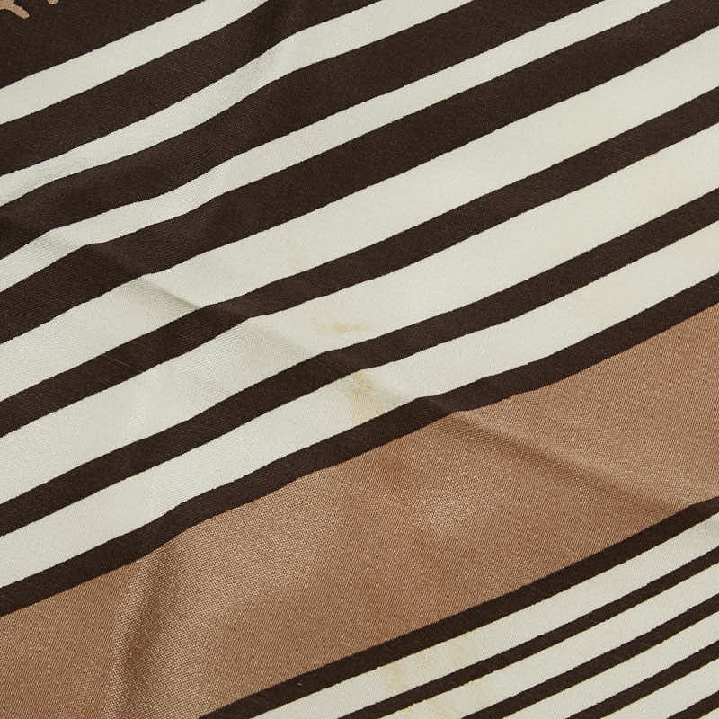 Dior Silk Logo Stripe Scarf