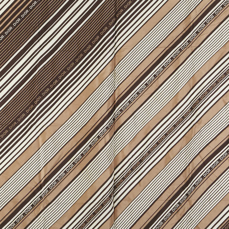 Dior Silk Logo Stripe Scarf