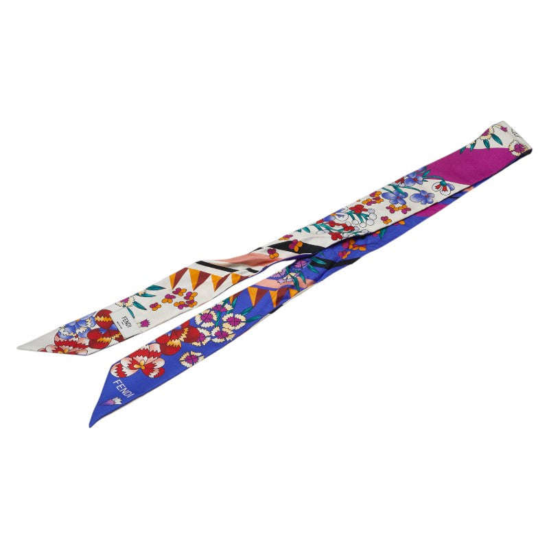 Fendi Flower Motif Silk Scarf