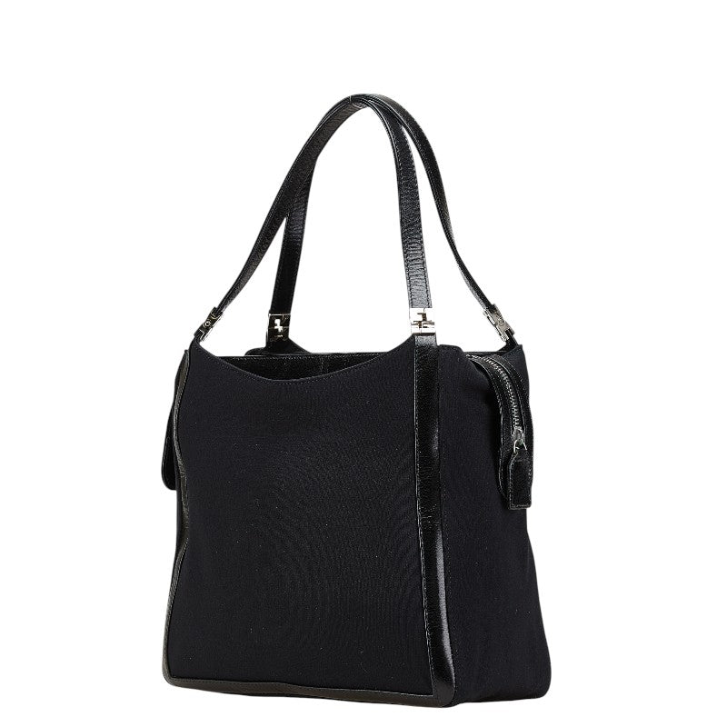 Fendi Nylon Leather Tote Bag
