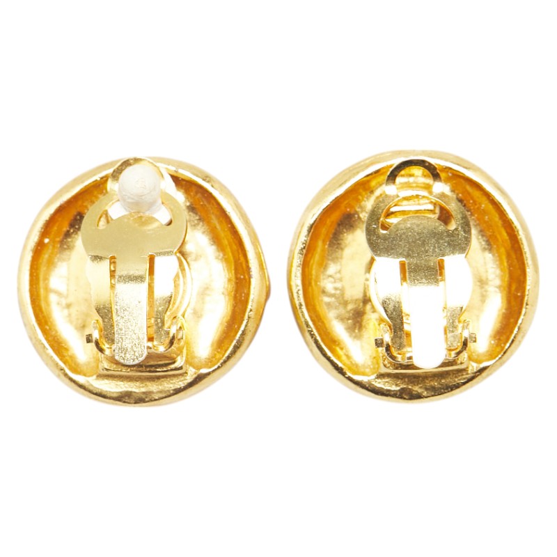 Chanel Rhinestone Faux Pearl Earrings