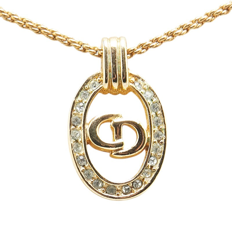 Dior CD Logo Rhinestone Necklace