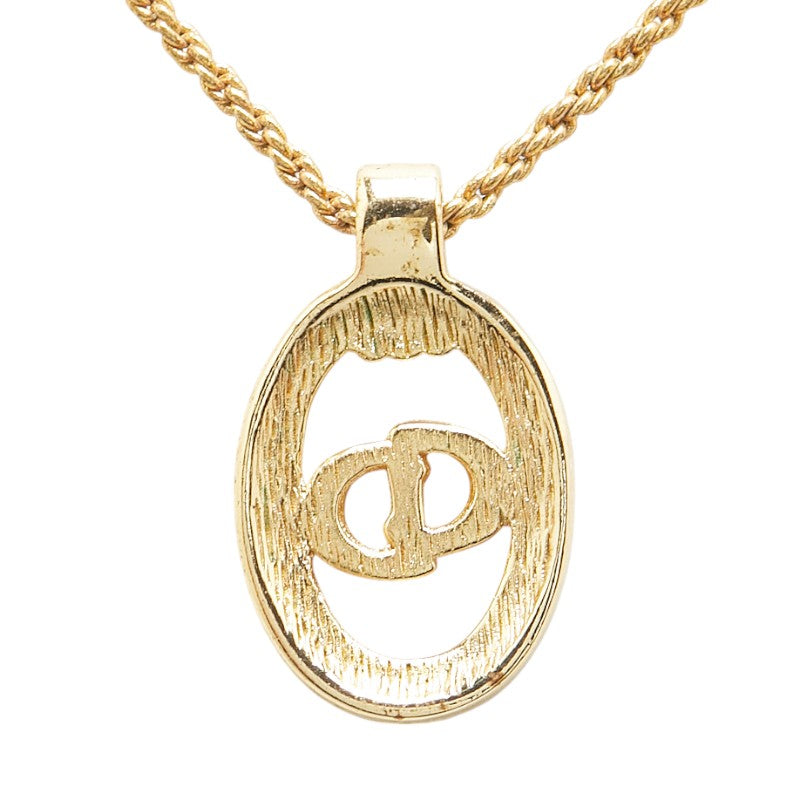 Dior CD Logo Rhinestone Necklace