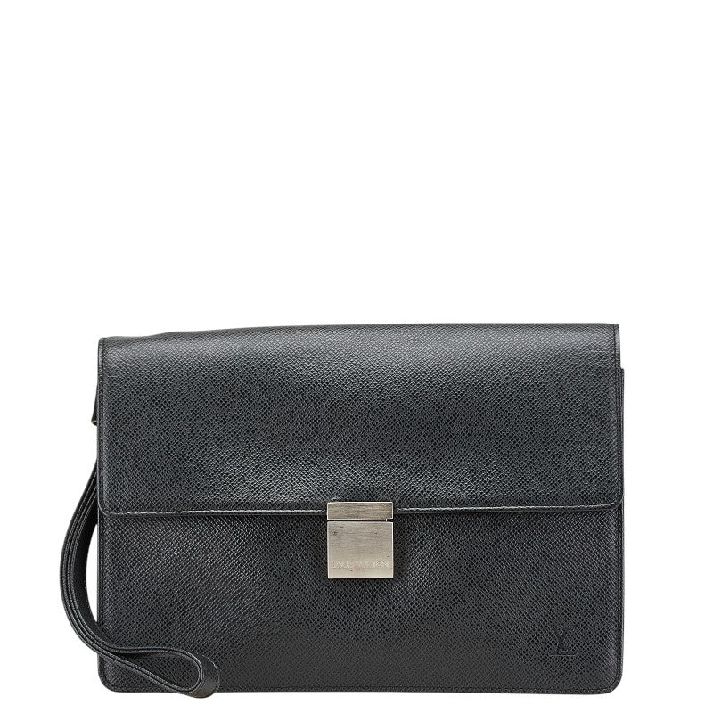Louis Vuitton Selenga Taiga Leather Clutch Bag