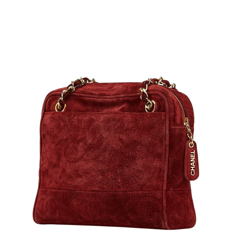 Chanel Triple Coco Mark Suede Chain Tote Bag