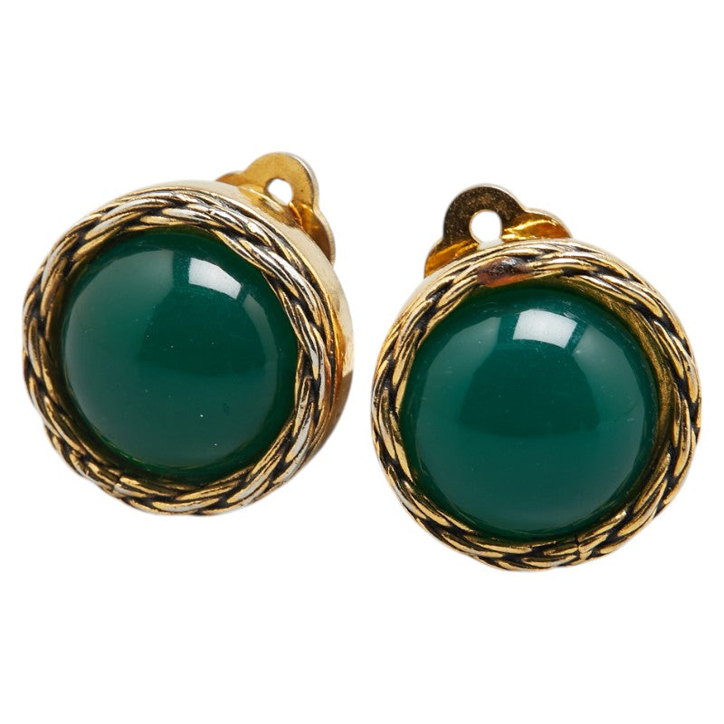 Chanel Round Stone Earrings
