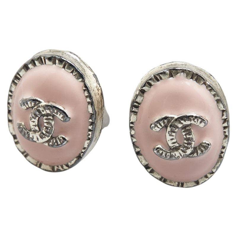 Chanel Coco Mark Oval Earrings