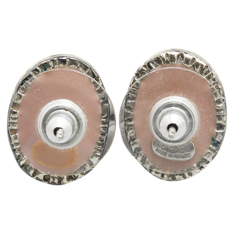 Chanel Coco Mark Oval Earrings