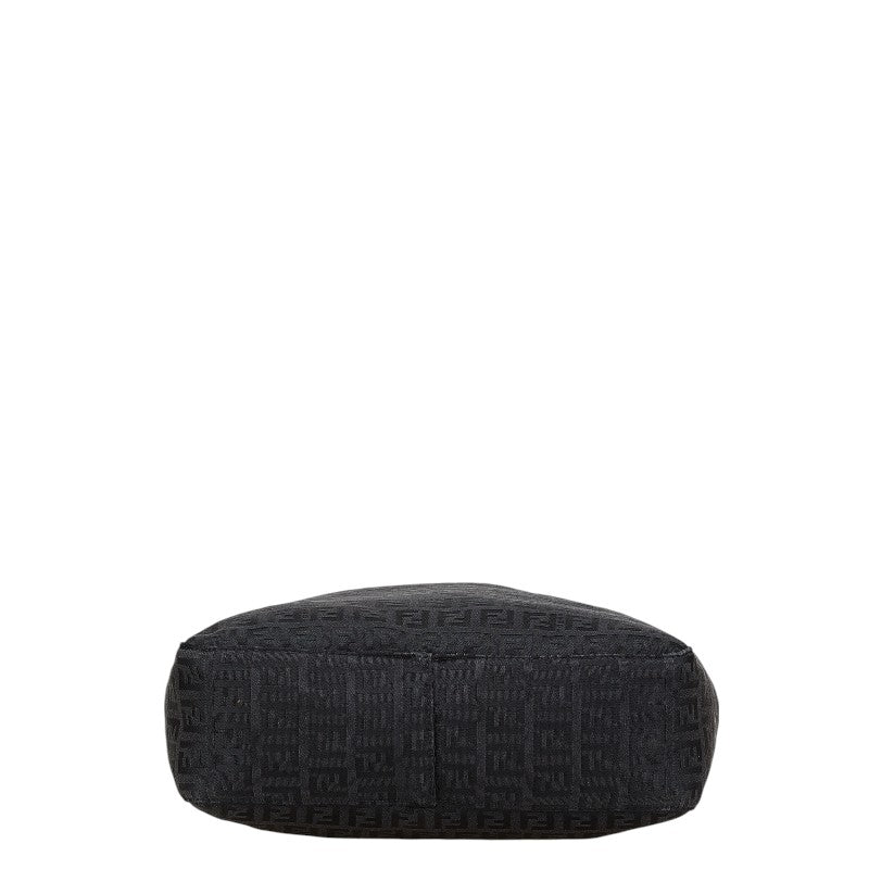 Fendi Zucchino Canvas Leather Handbag