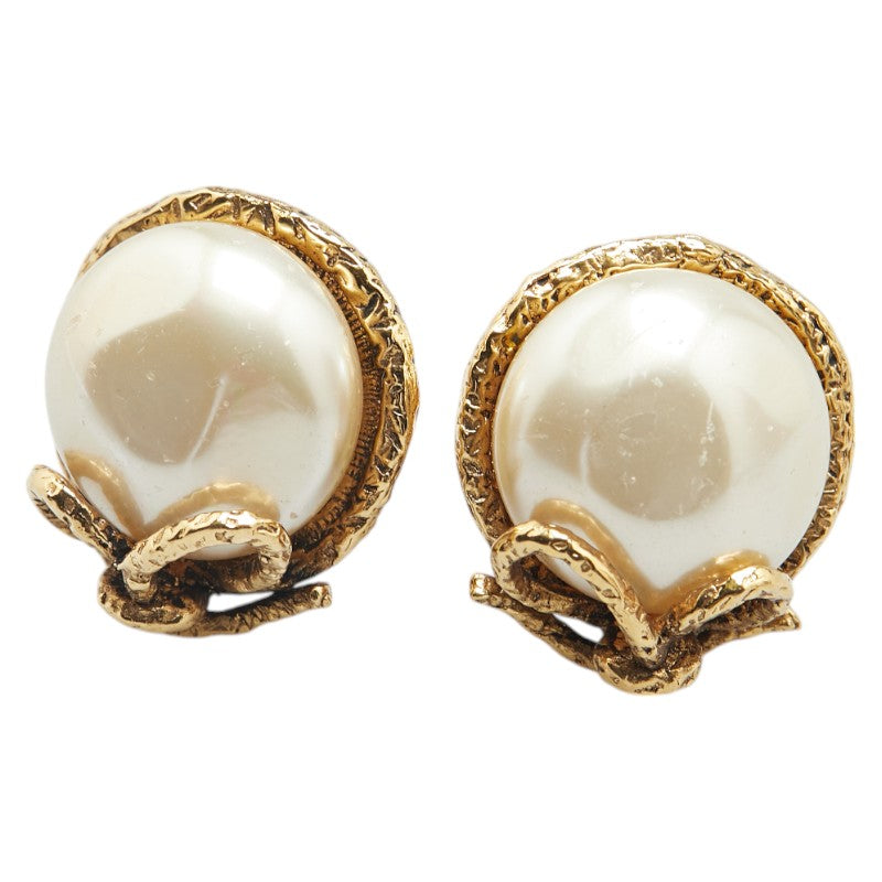 Chanel Ribbon Motif Earrings