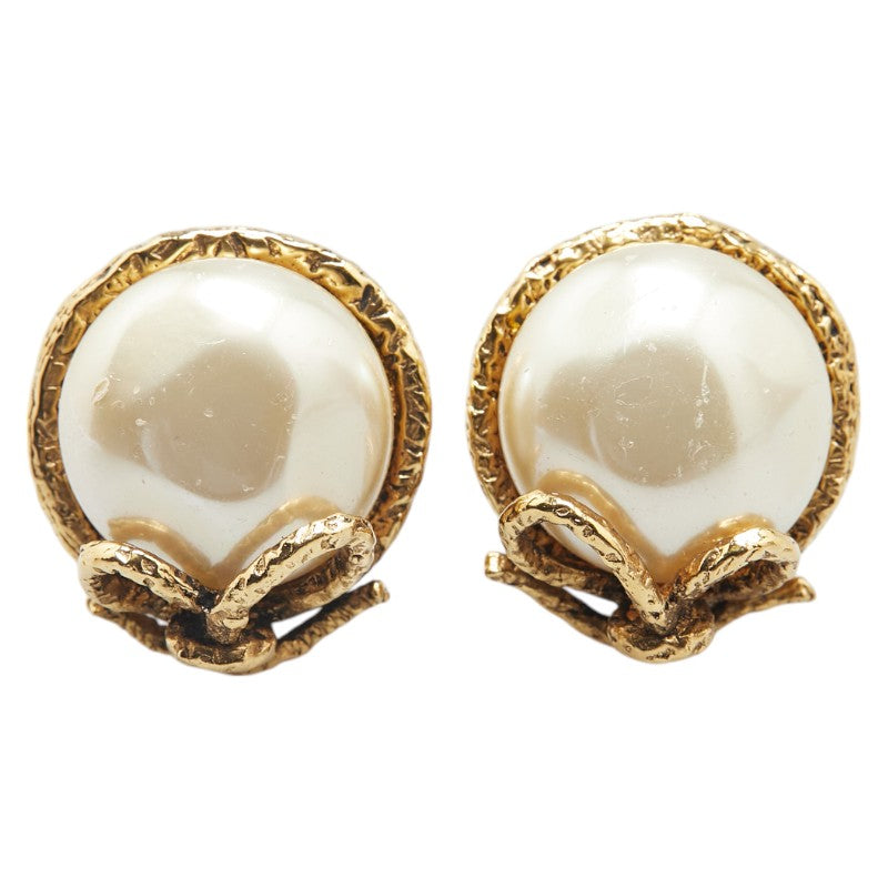 Chanel Ribbon Motif Earrings