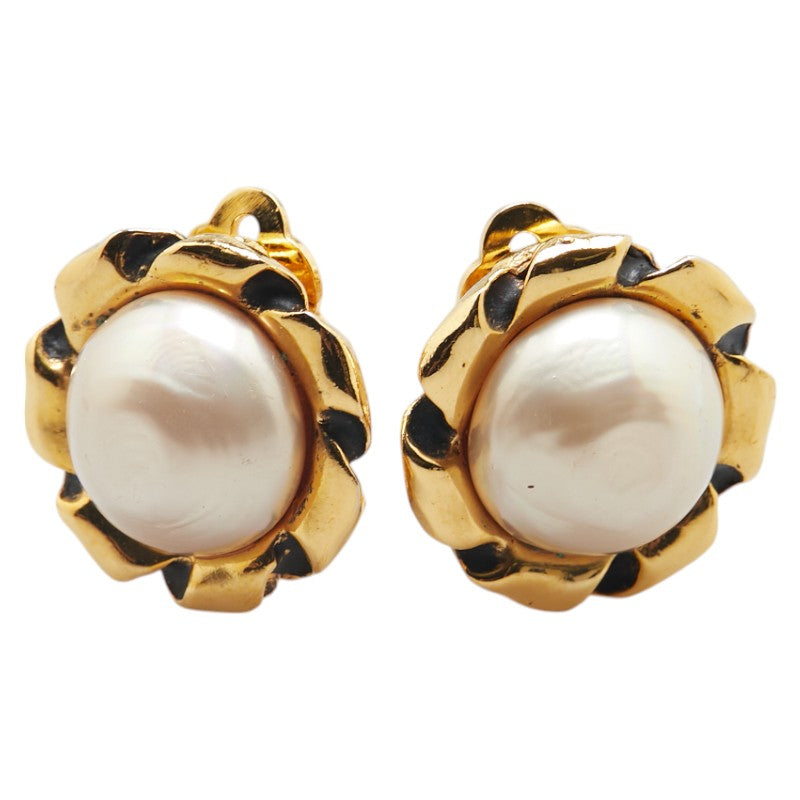 Chanel Earrings Faux Pearl Earrings
