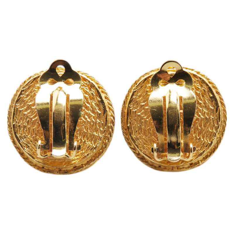 Chanel Rhinestone Round Earrings