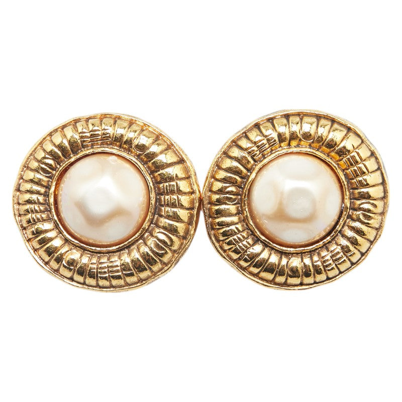 Chanel Round Earrings Pearl Earrings