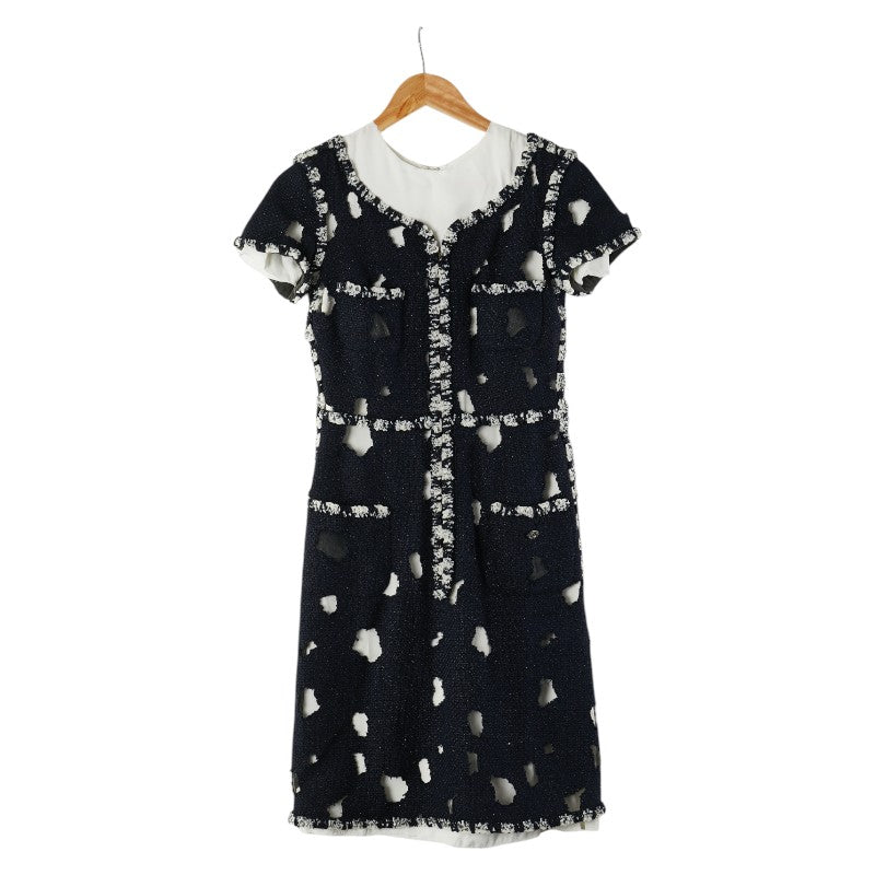 Chanel P41136W04915 Tweed Cotton Blend Dress