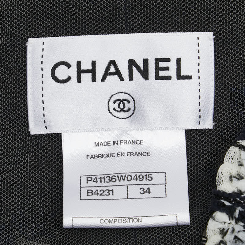 Chanel P41136W04915 Tweed Cotton Blend Dress