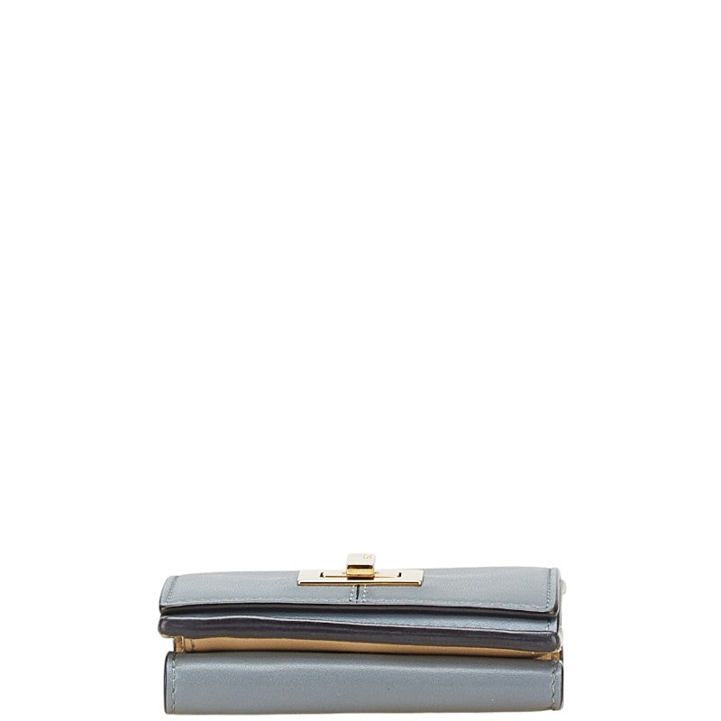 Fendi Peekaboo Small Wallet Leather Tri-fold Wallet