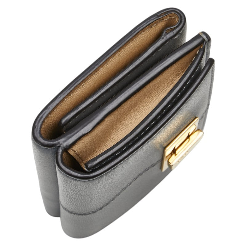 Fendi Peekaboo Small Wallet Leather Tri-fold Wallet
