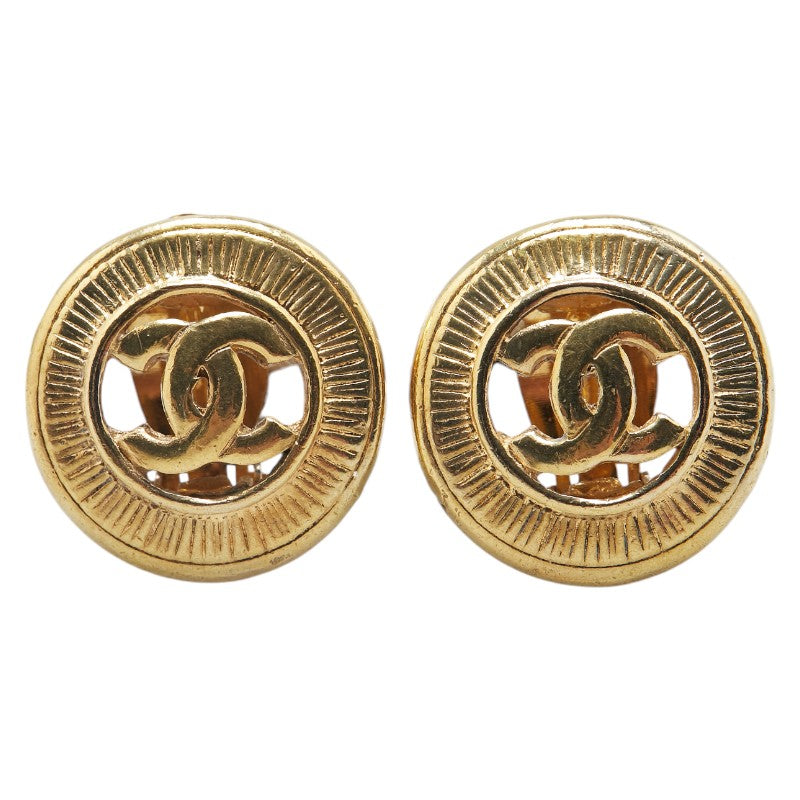 Chanel Coco Mark Round Earrings