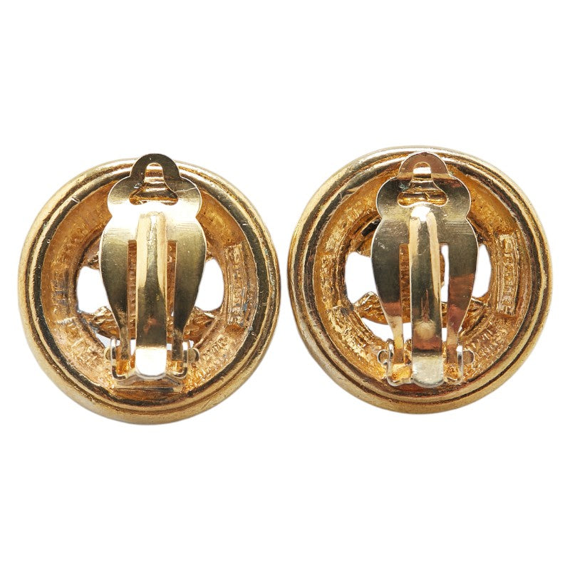 Chanel Coco Mark Round Earrings