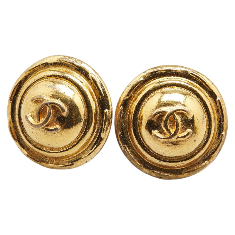 Chanel Coco Mark Round Earrings
